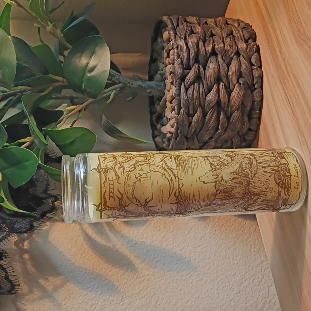 Earthbound Artistic Cream La Luna Pillar Candle